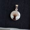 Pandantiv cu lapte matern și fire de păr Tree of Life 14 mm