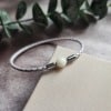 Brățară perlă cu lapte matern Keepsake Pearl 8mm din piele împletită