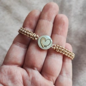 Brățară cu lapte matern Little Letter 12mm din argint 925