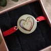 Brățară Heart Silver 18 mm cu lapte matern, fire de păr și două inițiale