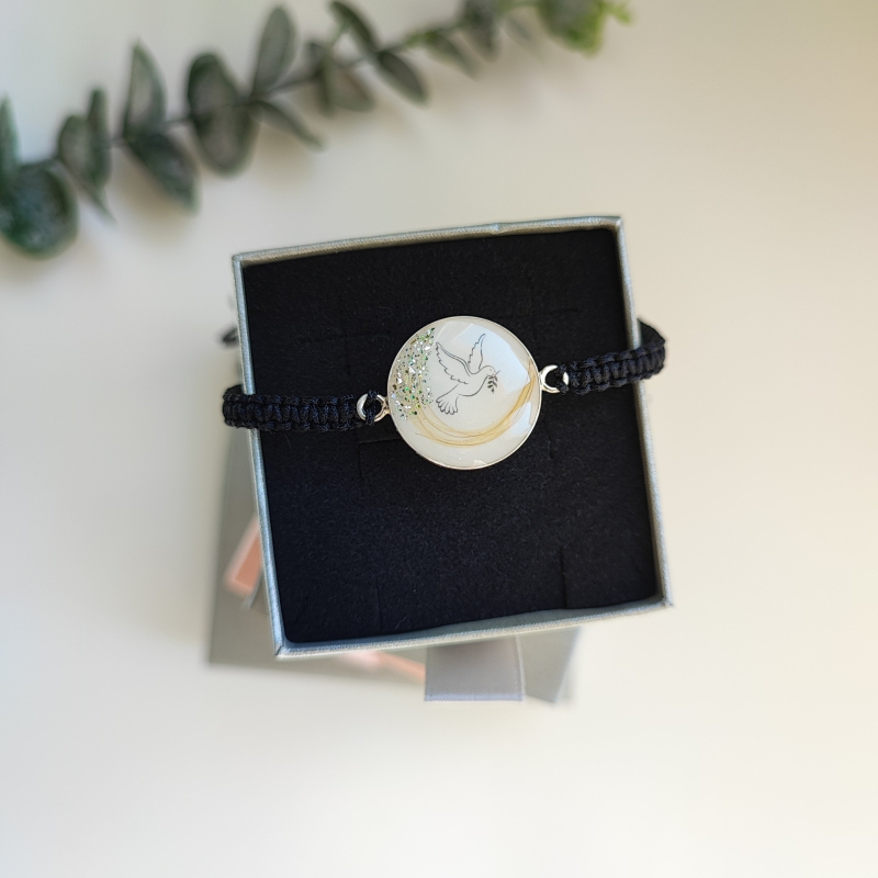 Brățară memorială cu fire de păr Dove Memory 18 mm